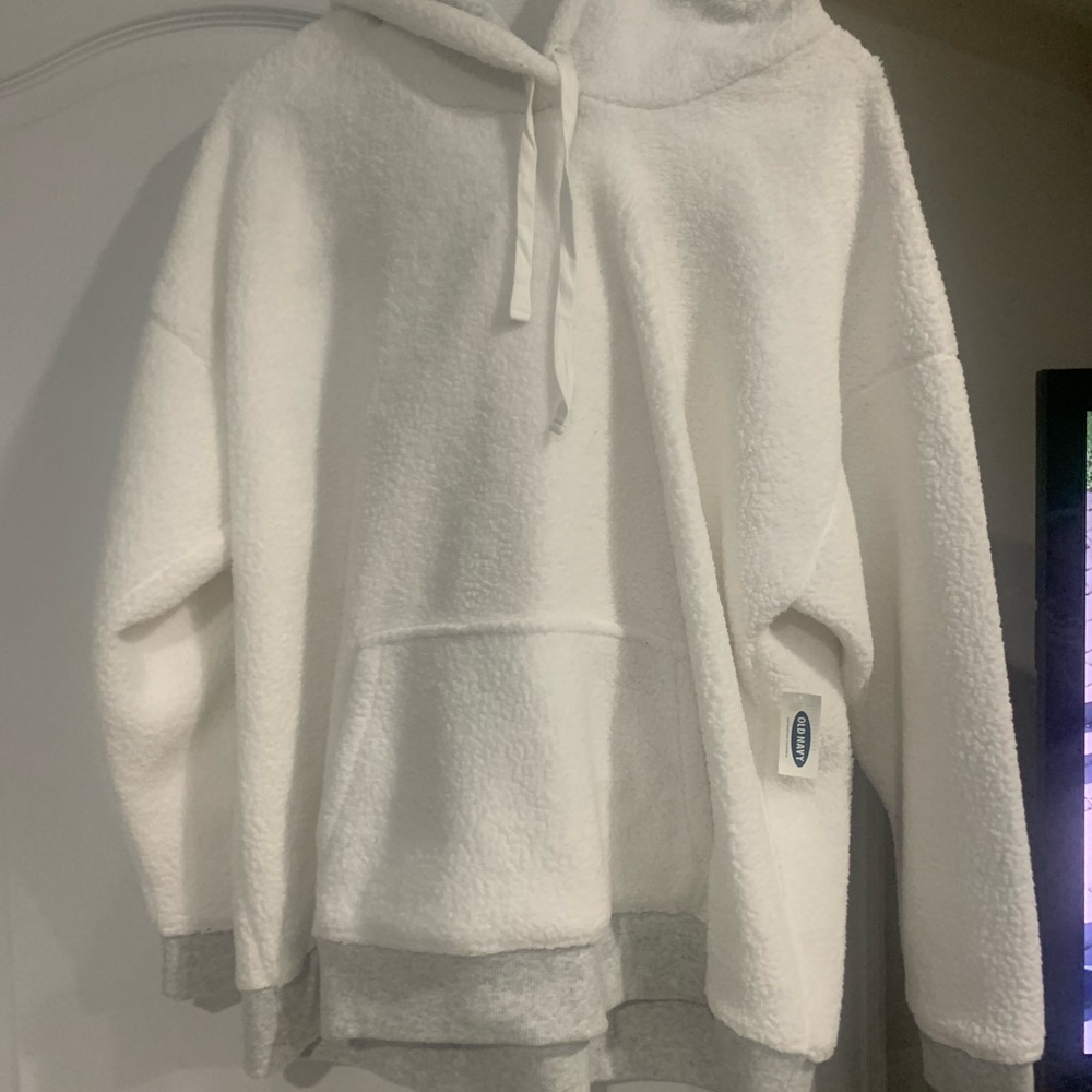 NWT white & gray pullover hoodie